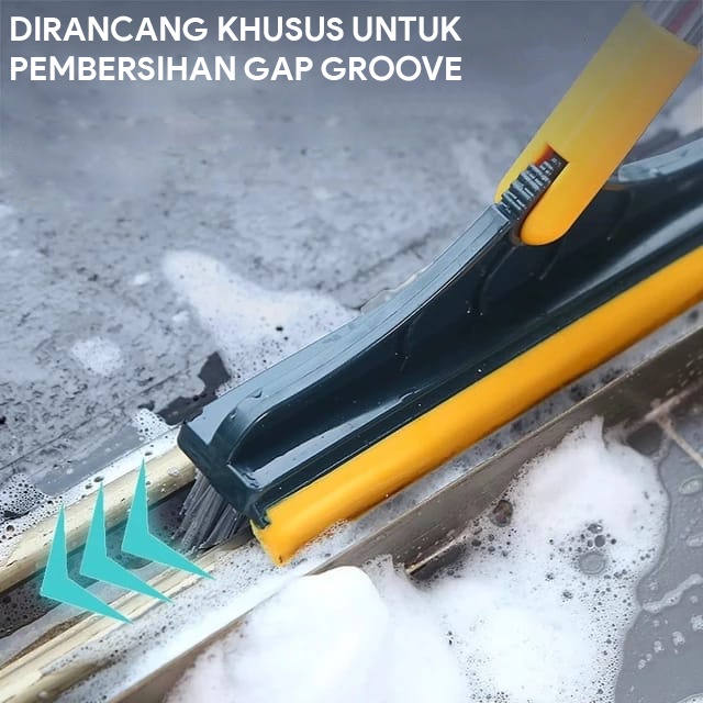 Sikat Gagang Kamar Mandi Alat Wiper Kaca Pembersih Lantai 3in1 Three Angle Untuk Membersih kan Sudut