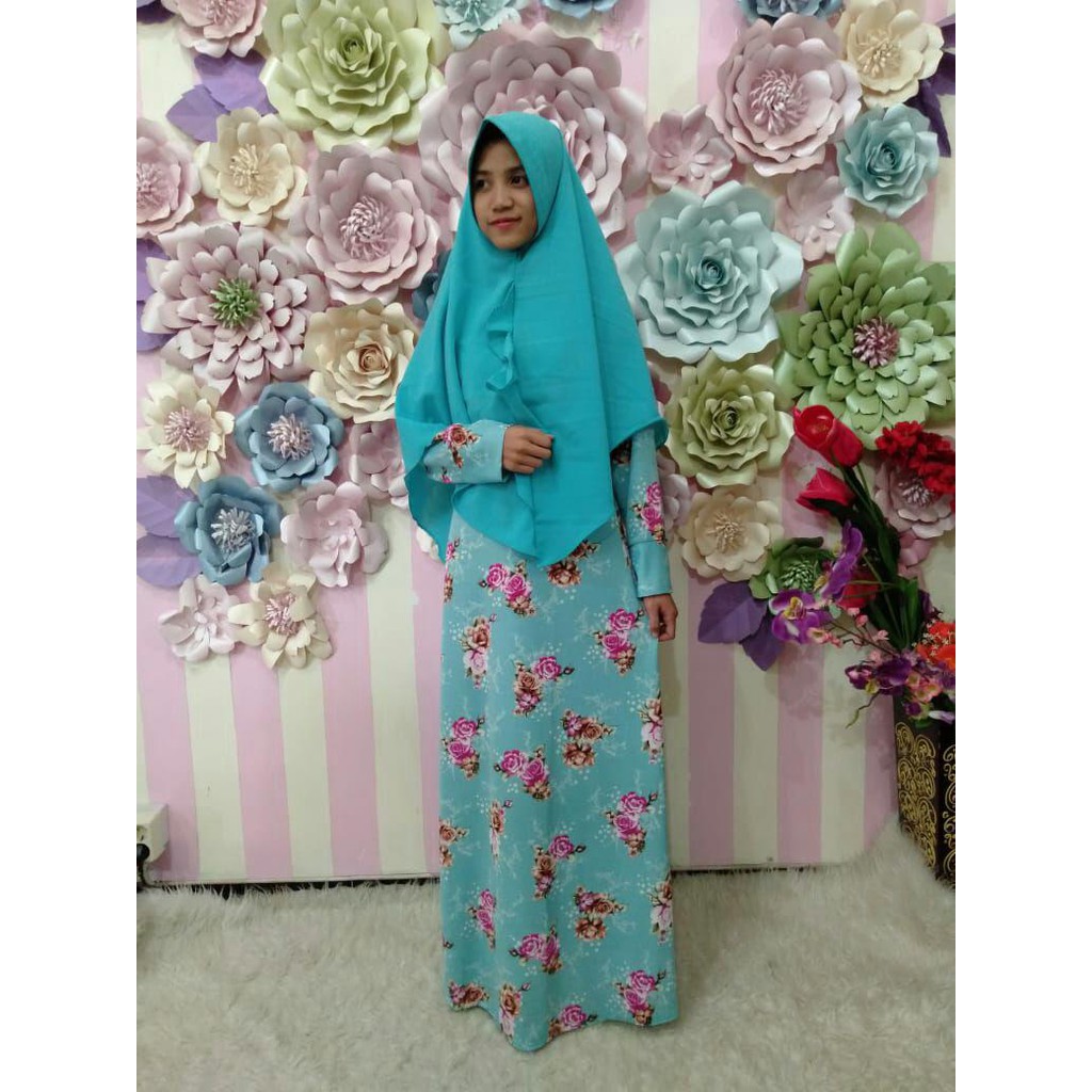 Gamis Misbie Motif Bunga Mawar