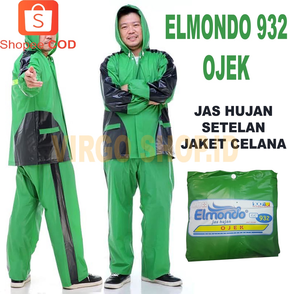 JAS HUJAN Setelan Ojek ELMONDO 932 Promo TERMURAH / Jas Hujan Tebal Berkualitas