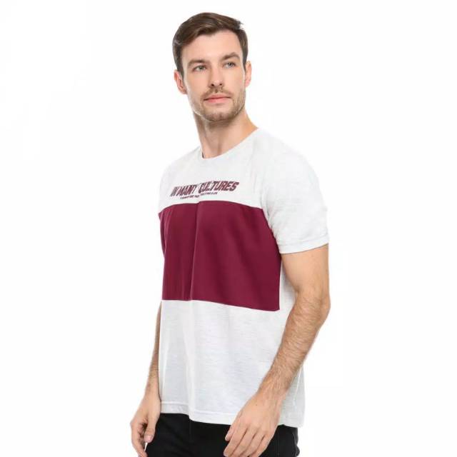 RAF Pakaian T-Shirt Pria 2 Warna (Putih/Merah)