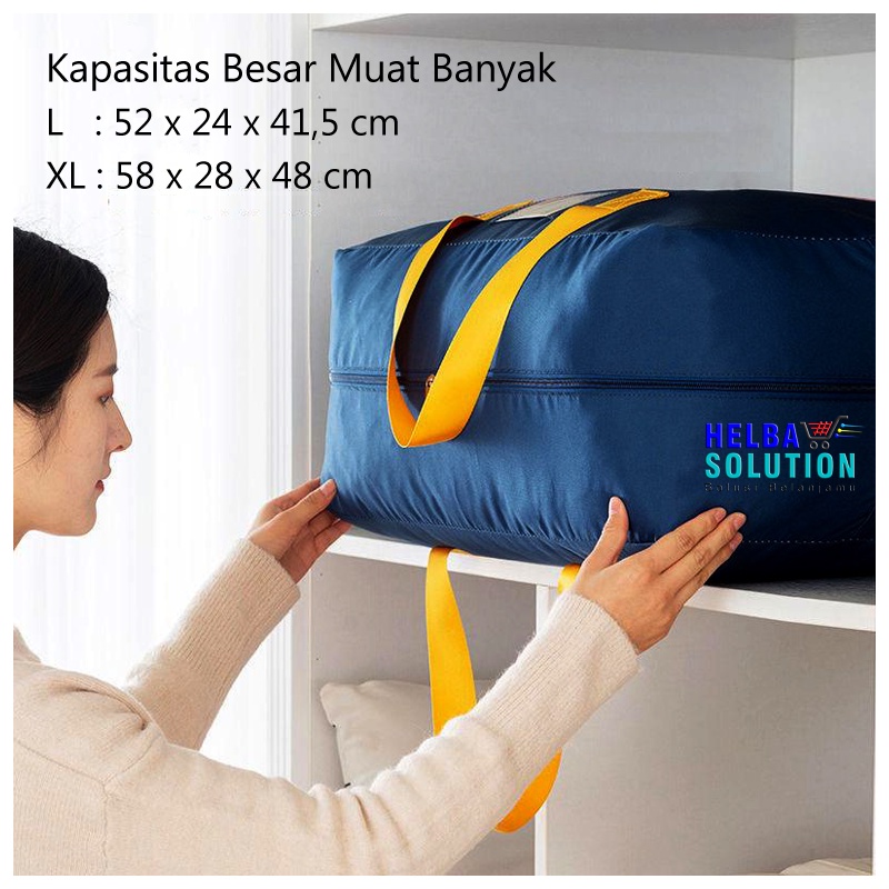 Tas Jinjing Jumbo Tas Selimut Bedcover Pakaian Bahan Kain Oxford Lembut Large Storage Bag