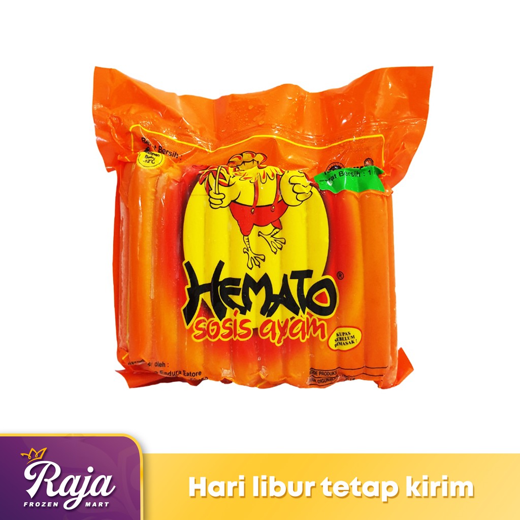 

Hemato Sosis Ayam isi 30 1kg Sosis / Frozen Food / Kentang Goreng / Makanan Beku
