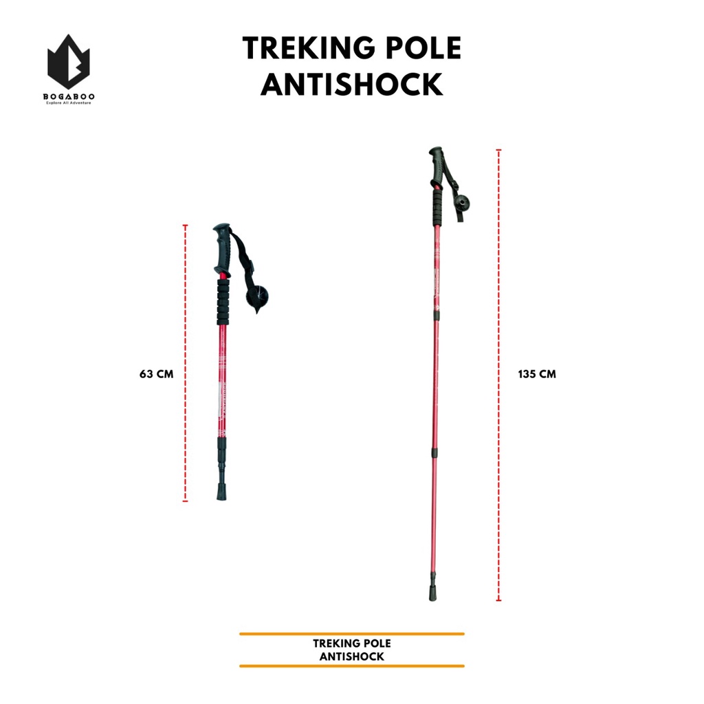 Tongkat Trekking Pole 110 CM  - Tongkat Pendaki - Tongkat Gunung