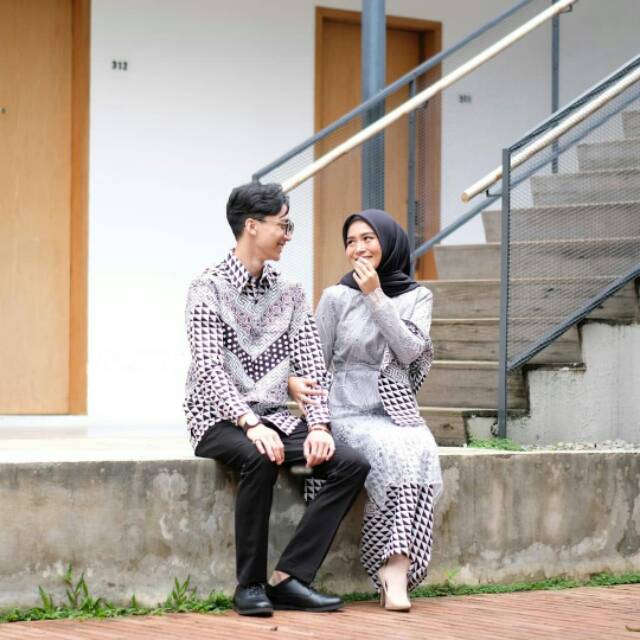 SET COUPLE NADIA  (KEMEJA, ROK, TUNIK NADIA DAN FREE SLENDANG)