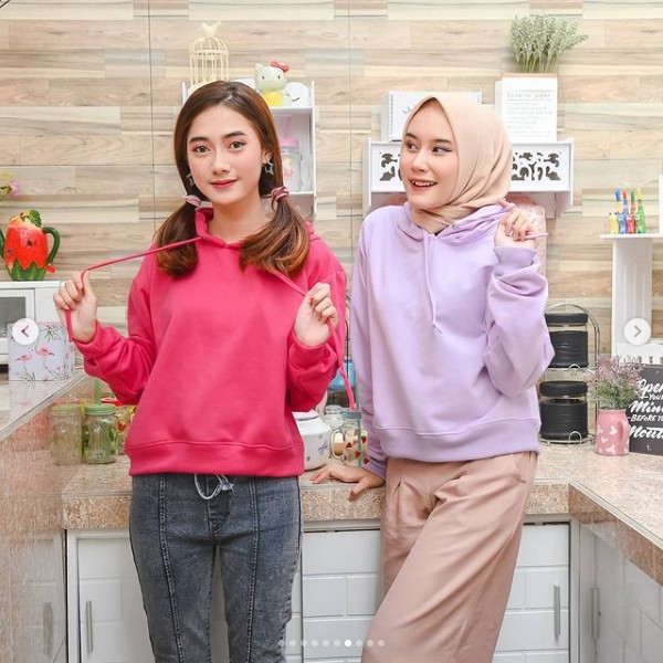 sweater Hoodie crop Kekinian Ajeng hoodie