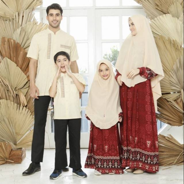 COD  sarimbit rauna 155/ baju muslim keluarga/ sarimbit keluarga rauna/ baju muslim couple