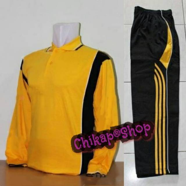 Stelan kaos training lengan panjang