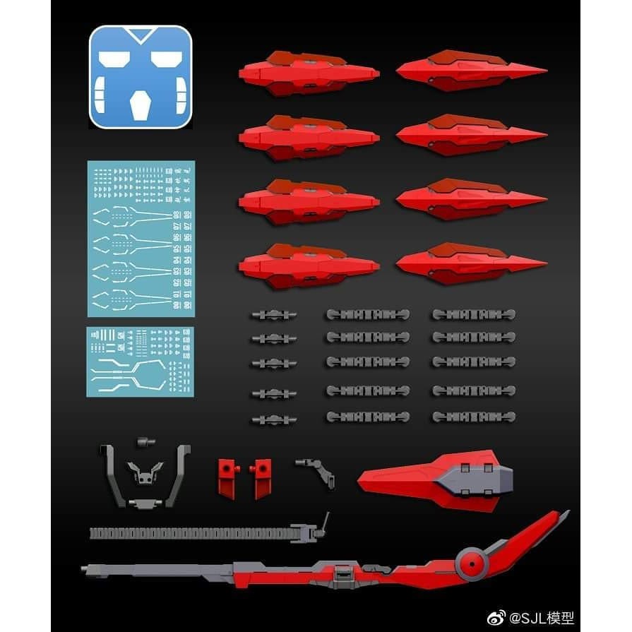SJL PROTO HIGH LAUNCHER + SHIELD FOR MG ASTRAEA (RED VERSION)