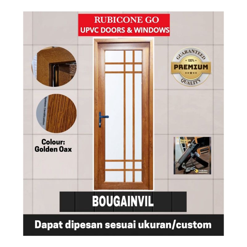 Pintu Utama/ Kantor/ Kamar Upvc Rubicon go - Bougainvil