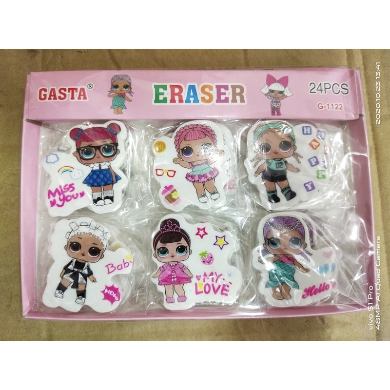 

penghapus pensil motif LOL isi 24 pc