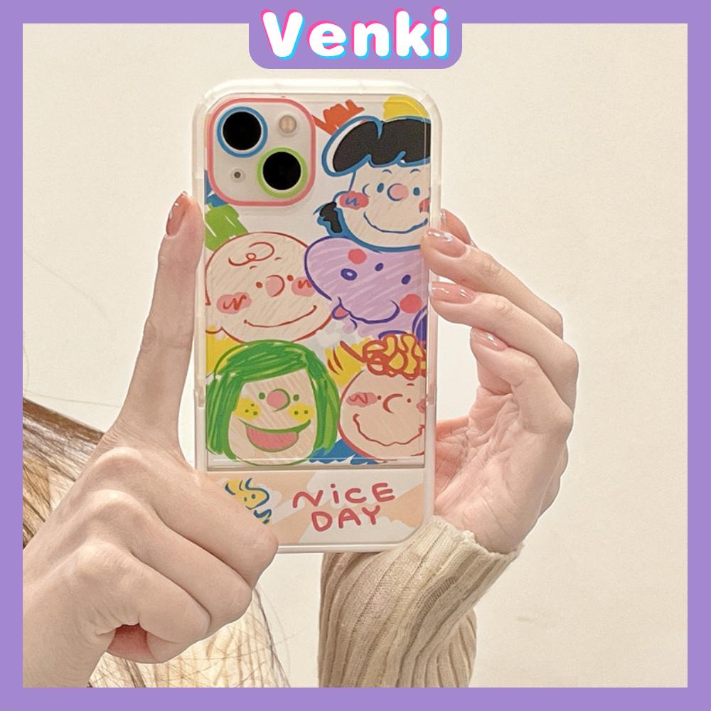 iPhone Case with Invisible Folding Stand Silicone Soft Case Airbag Shockproof Protection Camera Cartoon Cute Compatible For iPhone 11 Pro Max 13 Pro Max 12 Pro Max 7Plus xr XS Max