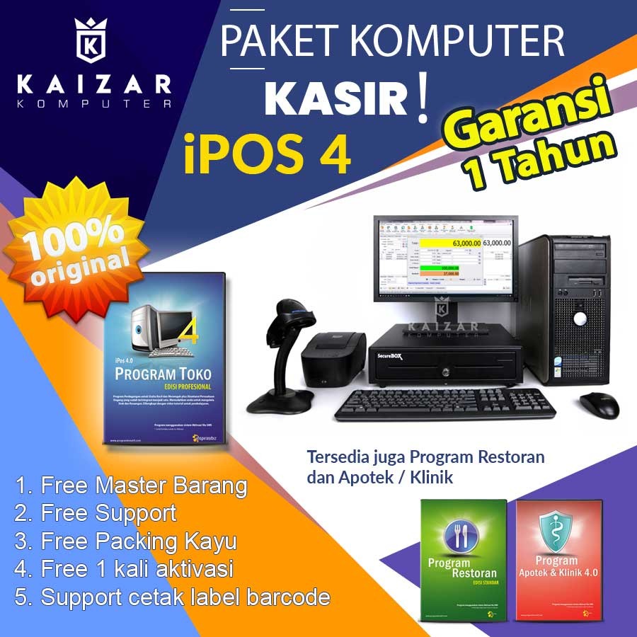 PROMO Komputer Kasir Desktop NEC Siap pakai PC Intel Lengkap dengan System kasir ipos 4 teraktivasi kondisi baik barang berkualitas bergaransi dan siap pakai