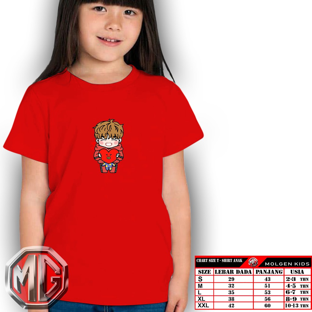 Tata-Taehyung/Kaos Anak BTS/Kaos Anak BT21/Baju Anak BTS/Baju Anak BT2/BTS