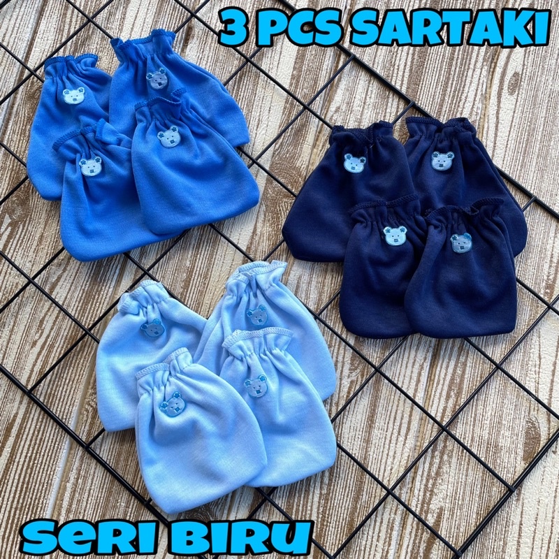 3 PCS Sarung Tangan Bayi Sarung Kaki Bayi Sartaki Bayi DNW BABY