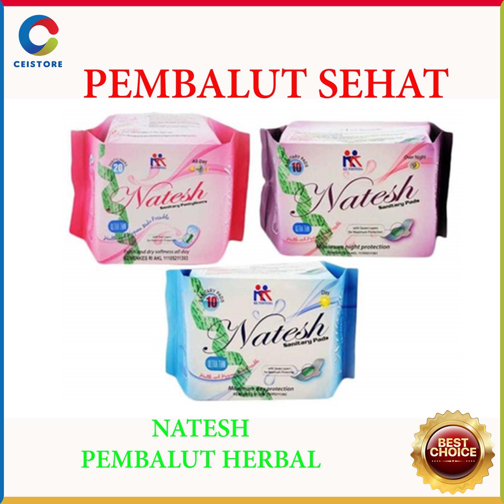 Jual Varian Set Pembalut Herbal Natesh Panty Day Night Pembalut Wanita Shopee Indonesia