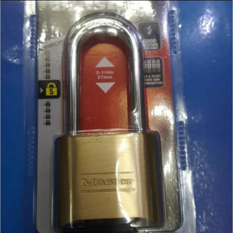 Gembok Masterlock Tipe 175DLH ukuran 50mm + Kode angka Kombinasi