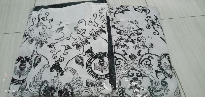 Gamis Kerja Pgri Batik  Pns Asn Pdh Pemda Seragam Guru Formal Baju Wanita Cewe
