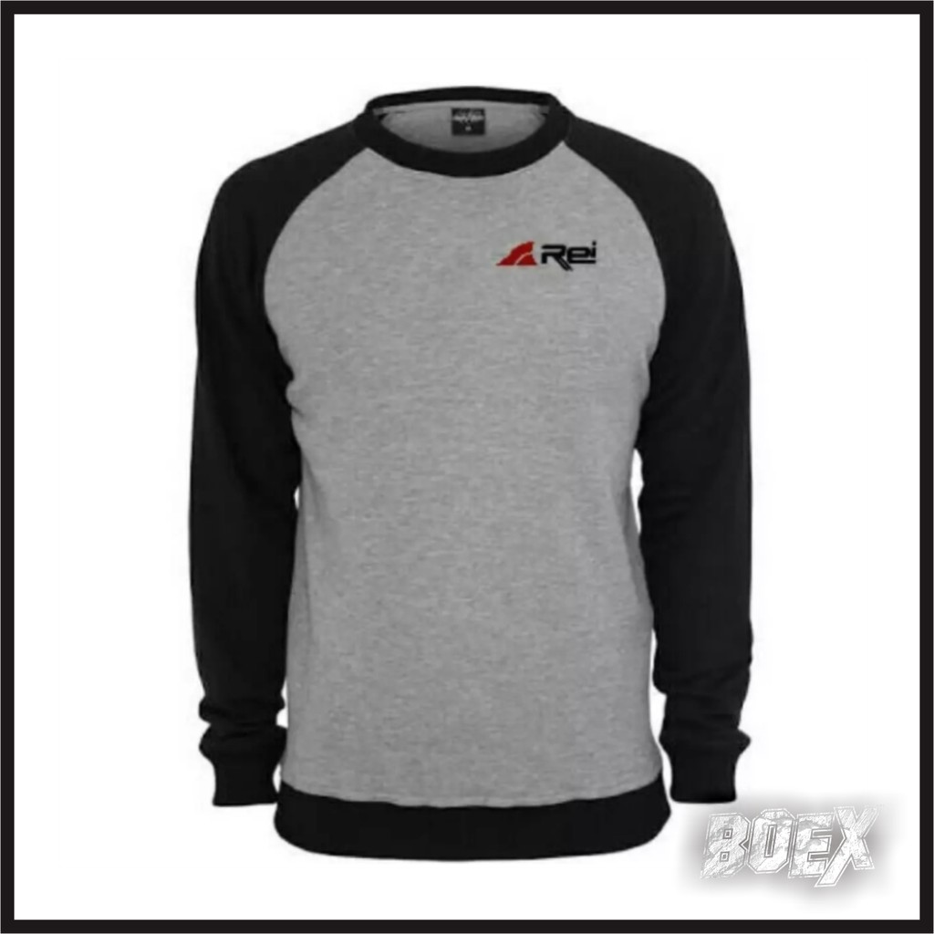 JAKET SWEATER REI REGLAN ABU HITAM