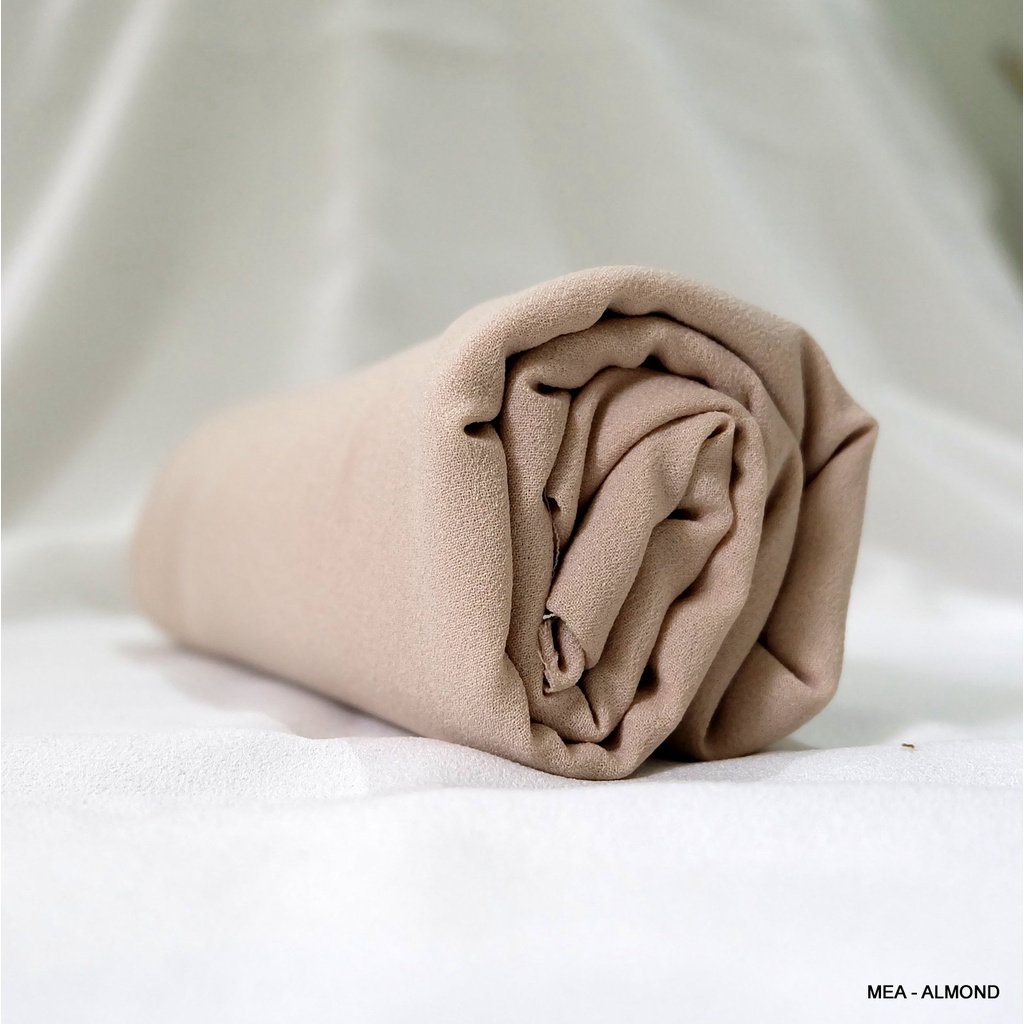 Pashmina Diamond Crepe Panjang 250x75 CM-ALMOND