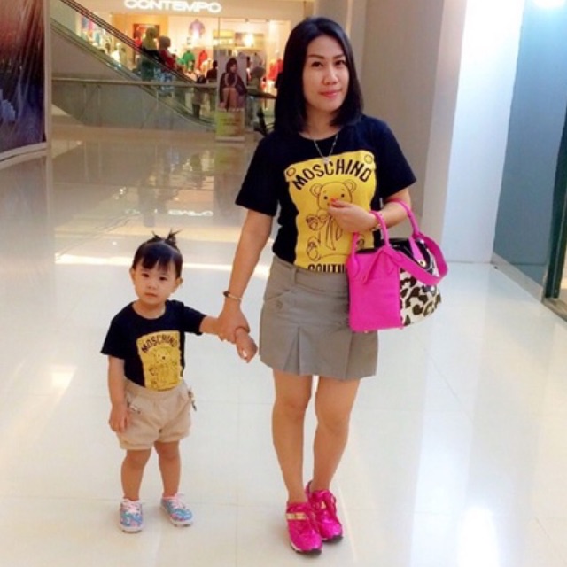 MOSCHINOW COUTURE KOTAK - KEMBAR KEMBARAN AYAH ANAK MIRROR MOM KIDS  OVERSIZED KAOS TSHIRT OVERSIZE 