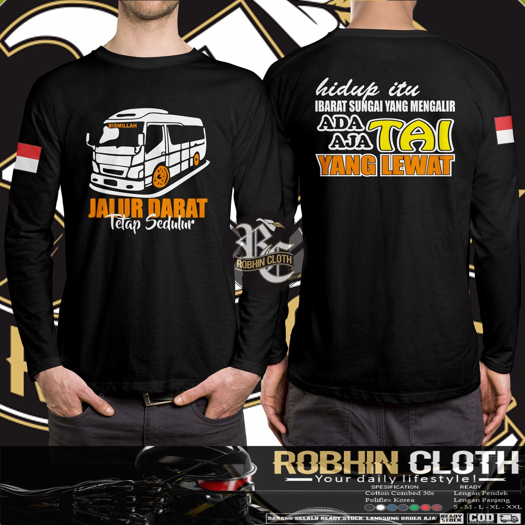 Kaos Baju ELF Travel Sedulur Dengan Kata-Kata Lengan Panjang Baju Otomotif