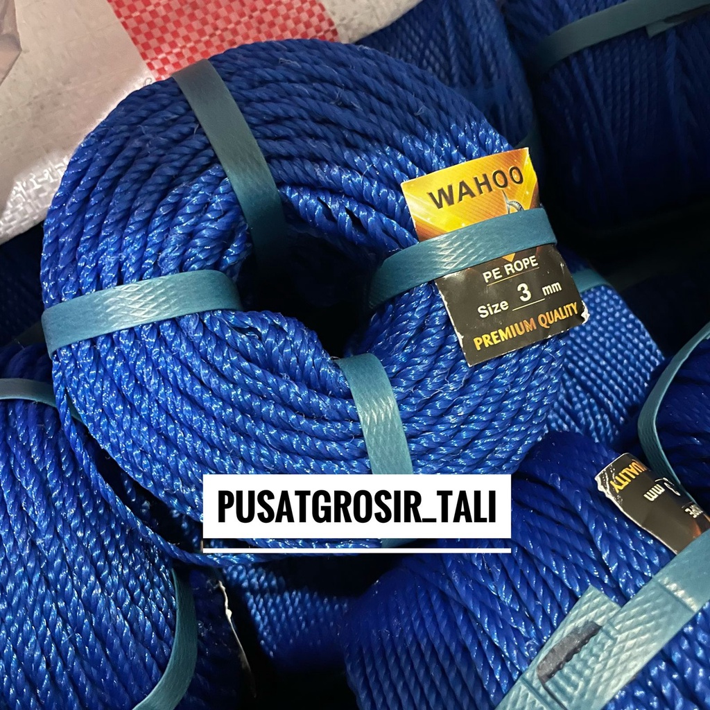 

Tali 3mm / Tali Tambang 3mm PE (1 BAL) ISI 50 ROLL
