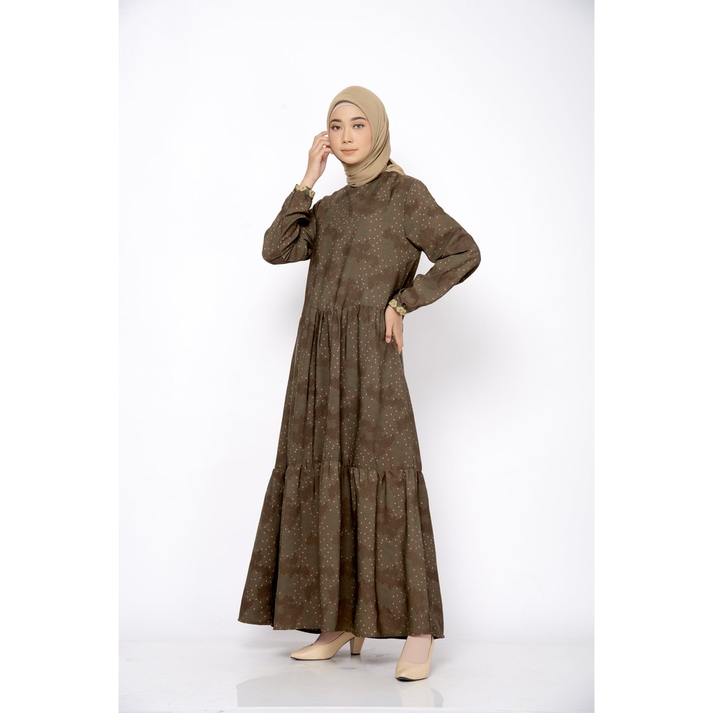 Dwi Dark Olive Dress - Jelita Indonesia - Edisi Nias