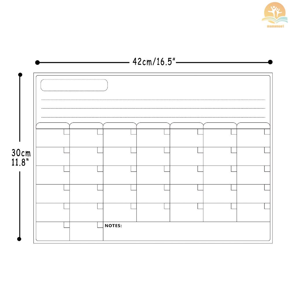 Magnetic Dry Erase Board Calendar Whiteboard Refrigerator Stickers Kitchen Fridge White Board for Weekly Monthly Schedule Daily Planner To Do List