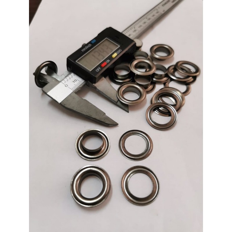 mata ayam 28+ring / mata eyelet 13mm blacknikel / 5gross