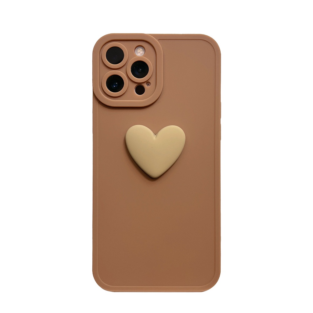 IPHONE Casing Ponsel Silikon Lembut Tekstur Coklat 3d Untuk Iphone7 8 PLUS X XR XS 11 12 13 14 MINI PRO MAX SE