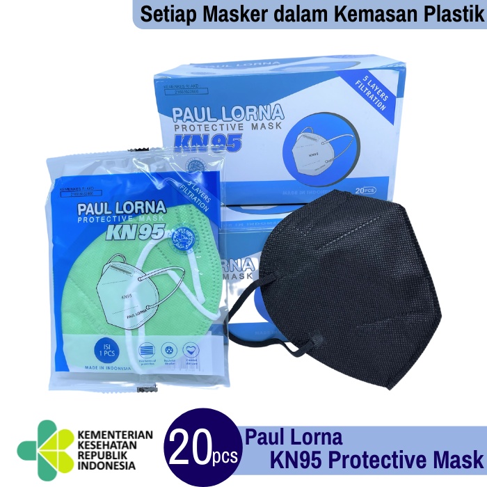 Masker Paul Lorna KN95 isi 20Pcs Masker Medis Packing Higienis