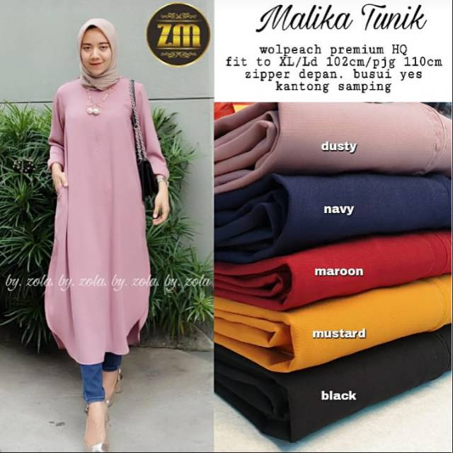 [TERMURAH] Malika Tunik Ori Brand solo by Zm