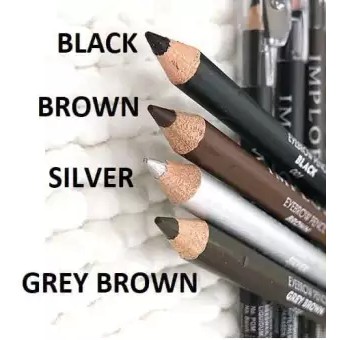 IMPLORA - EYE PENCIL LINER SHADOW EYEBROW EYELINER EYESHADOW BROWN COKLAT SILVER