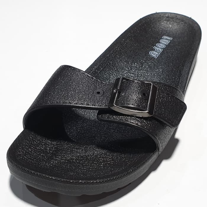 LUOFU ORIGINAL jelly sandal karet empuk murah slip sendal gesper wanita F2153G