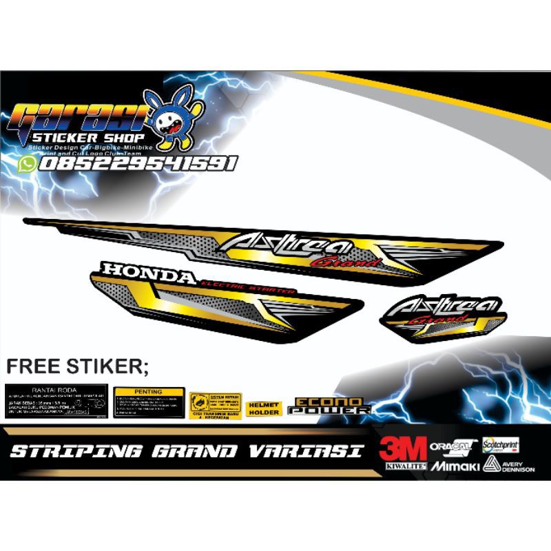 STRIPING ASTREA LEGENDA / IMPRESA / LEGENDA2 / VARIASI /ORI / STIKER/ STICKER