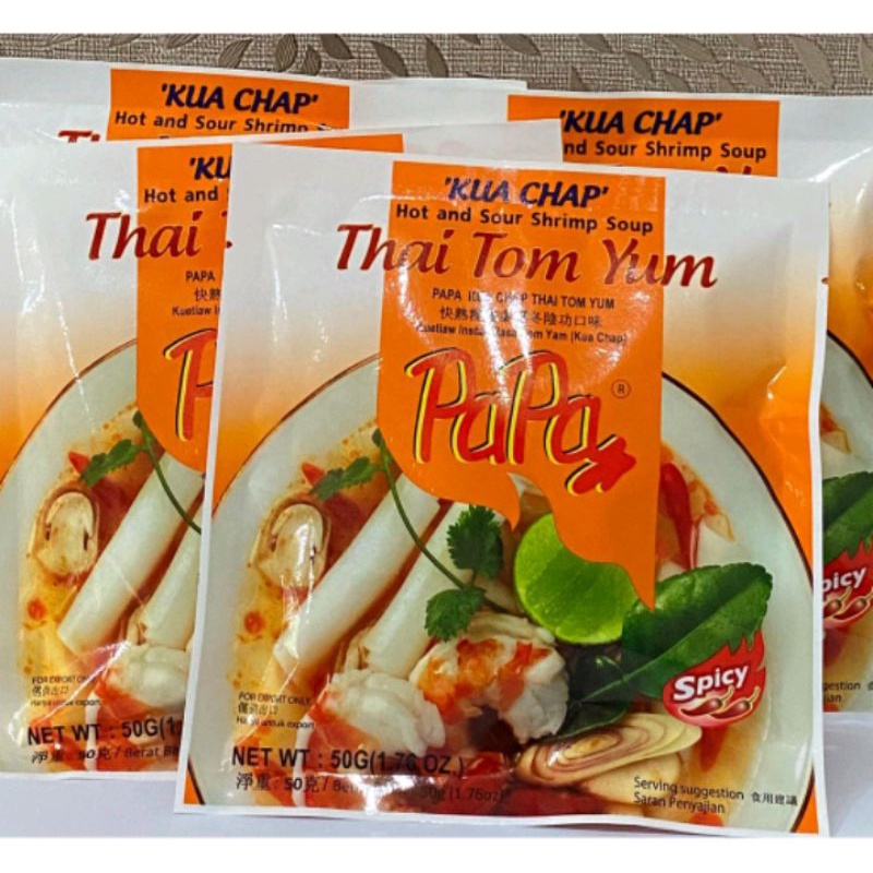 

PAPA THAI TOM YAM 5 PCS/PAPA KUA CHAP/MAKANAN INSTANT/MAKANAN PEDAS