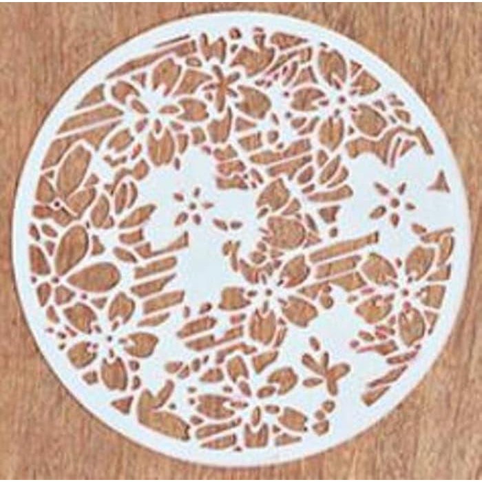 

PROMO - Round Plastic Stencil - Flower Pattern Series - NO lima