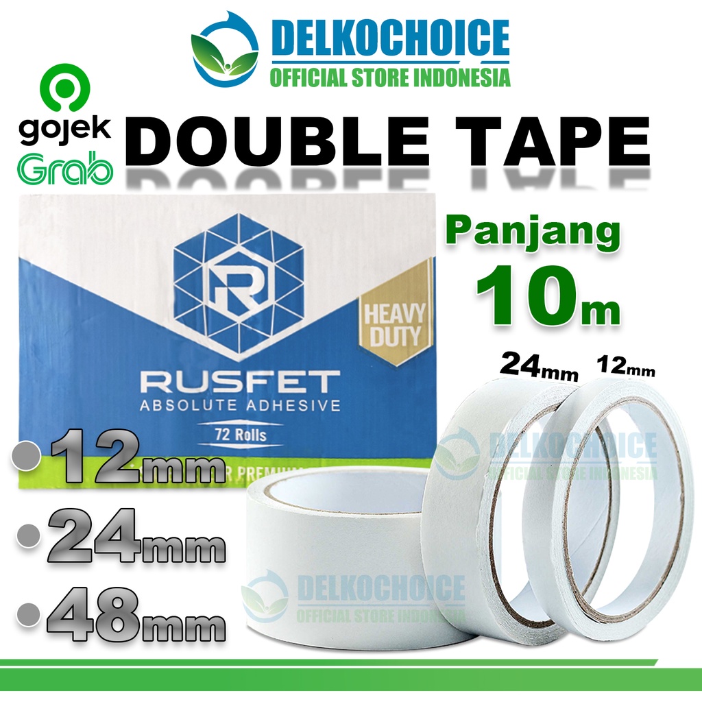 

Double Tape SUPER LENGKET DOUBLE TAPE RUSFET PREMIUM GOJEK GRAB / DUS