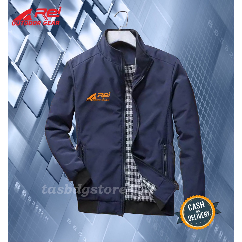 Jaket Bomber Kasual Premium Parasut semi anti air PRIA WANITA REI OUTDOOR