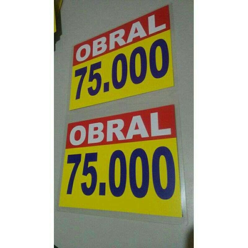 

Harga Obral Laminating /1Folio dapat 2 pcs / Hargaobral / Obralan / Bandrol Harga