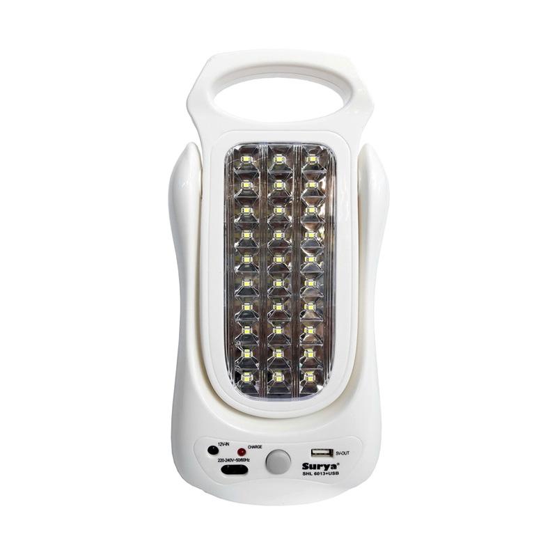 Surya SHL 6013 Plus USB Powerbank Lampu LED Emergency Darurat