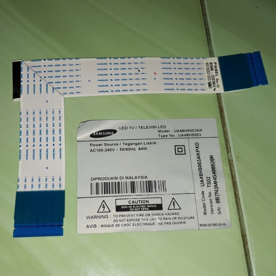 Flexible Fleksibel LVDS Samsung UA48H5003 UA48H5003AK 48H5003
