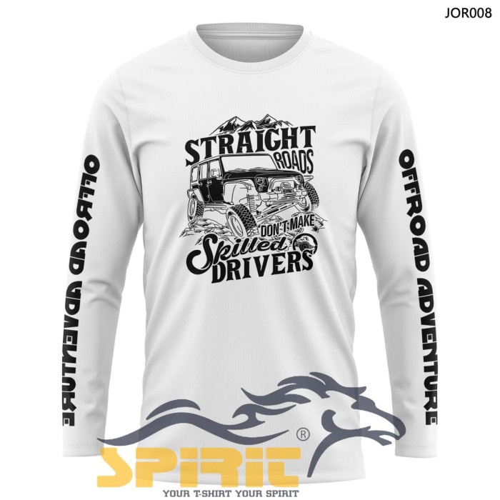 Baju Kaos Straight Roads Offroad Lengan Panjang Distro Spirit Tshirt