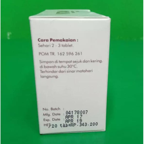 DISKON -  VITAN TRIBULUS TERRESTRIS 250 MG 1 BOX ISI 20 TABLET