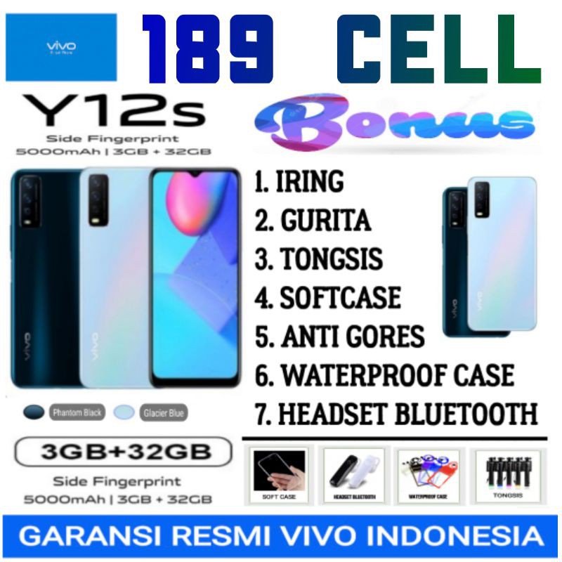 VIVO Y12S Y15S RAM 3/32 3/64 | Y01 2/32 | Y1s 2/32 | Y02T 4/64 GARANSI RESMI VIVO INDONESIA