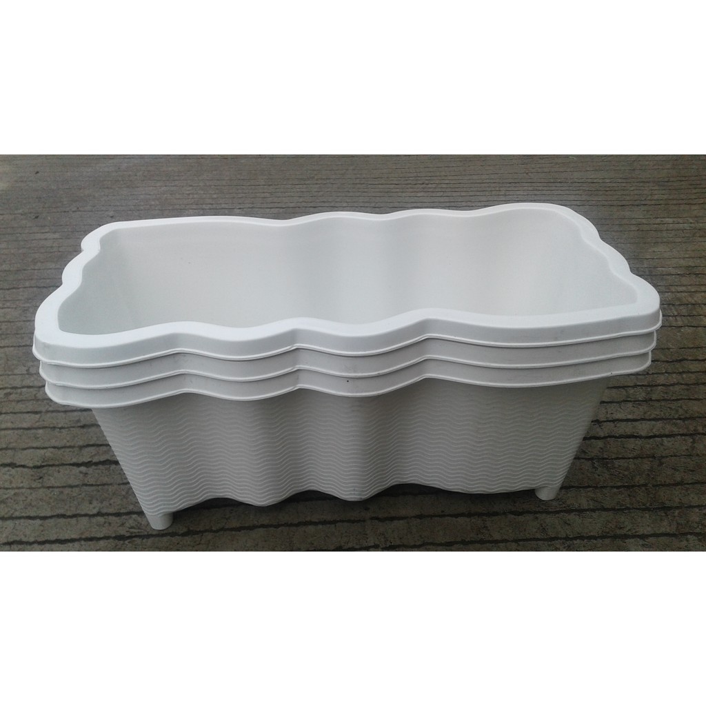  POT  SGP 01 PUTIH  Pot  Plastik  Panjang  37cm Bibit Bunga 