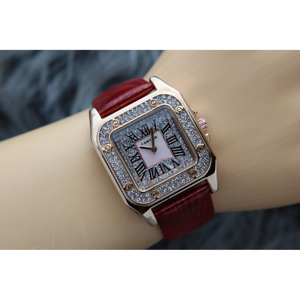 Jam Tangan Wanita Analog New Model Best Seller Merk Branded New Model Premium Tali Kulit