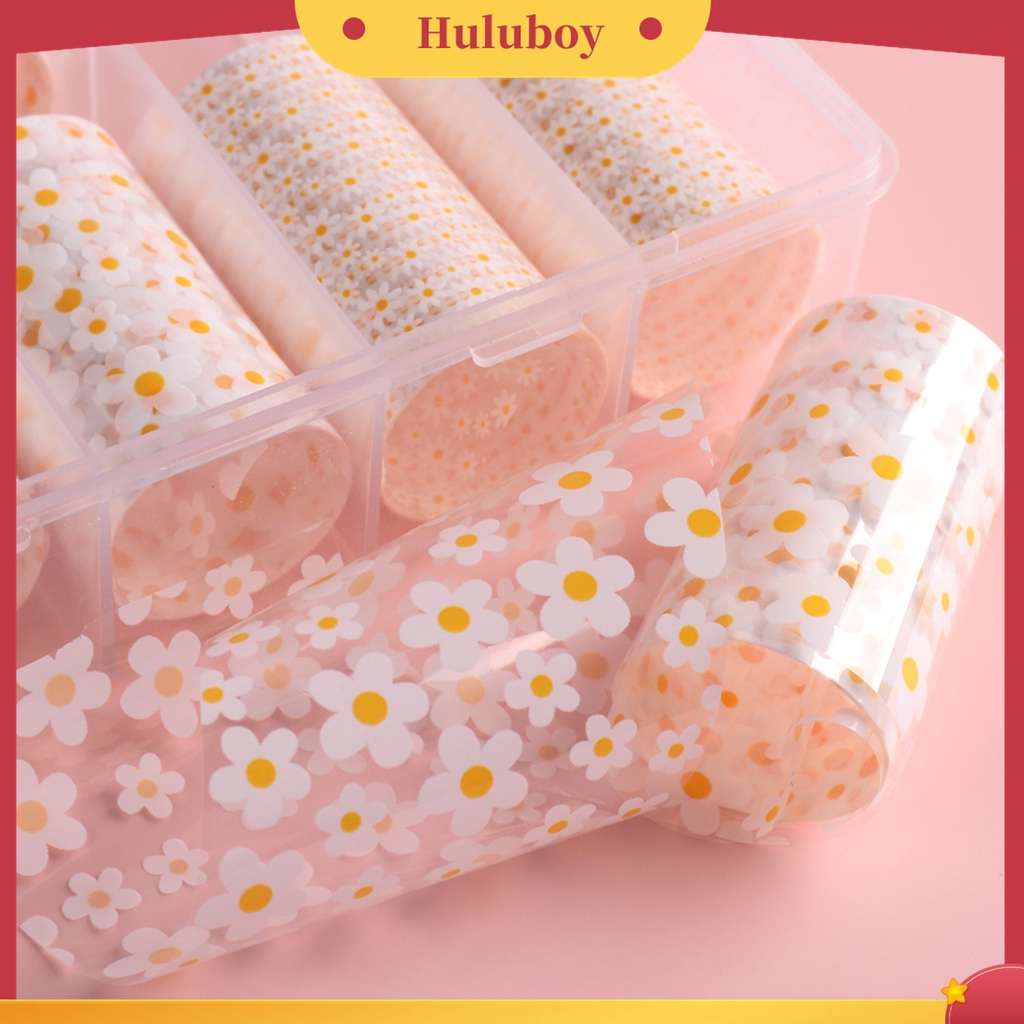 Huluboy Huluboy♡ 10 Rol / Set Stiker Kuku Motif Bunga Krisan Universal Untuk Wanita