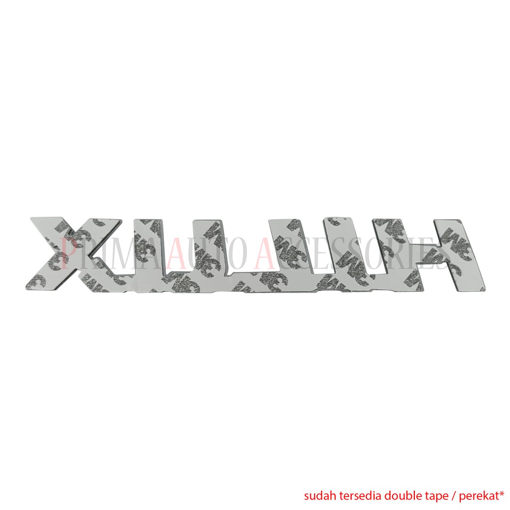 Logo Emblem Mobil tulisan HILUX Baru Chrome (21,2 cm)