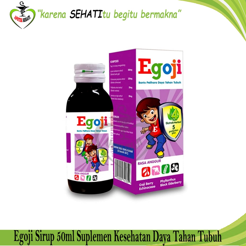 Egoji Sirup Imun Booster Multivitamin Daya Tahan Tubuh Anak 2 Rasa Egoji Syrup